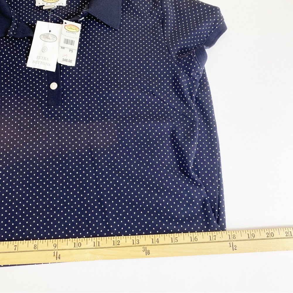 Talbots Navy Polka Dot Polo Dress Summer Cute Dress Casual Church S - Picture 8 of 10